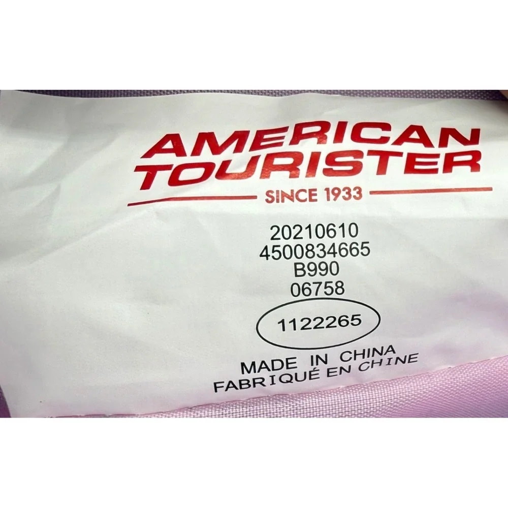 American Tourister Disney Princess Rolling Suitcase Pink Purple 18 Inch Luggage